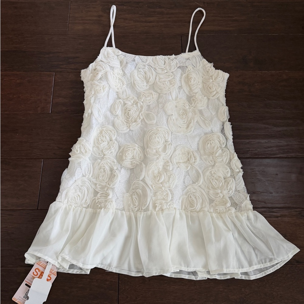 Chic White Floral Mini Dress